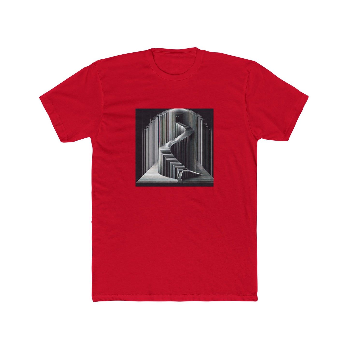 Step Into the Shadows: Vector Stairway Art T-Shirt