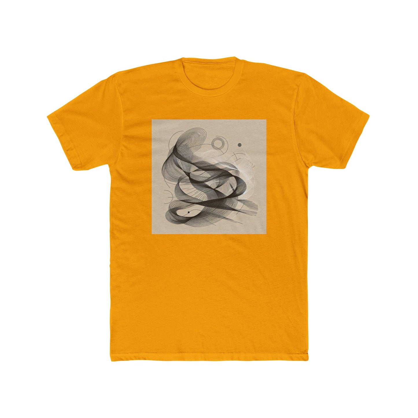 Rhythmic Waves: Textured Line Art in Motion T-Shirt