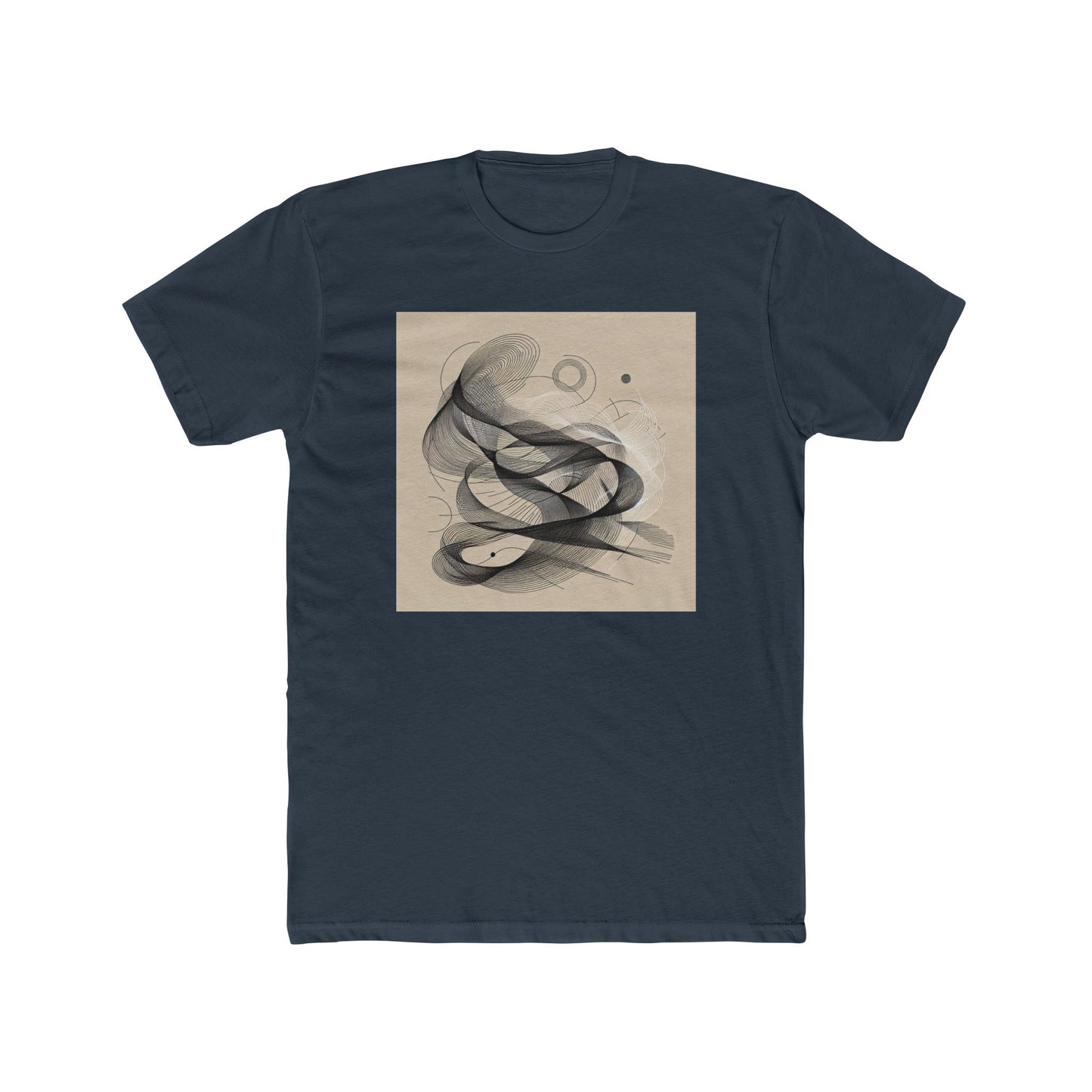 Rhythmic Waves: Textured Line Art in Motion T-Shirt
