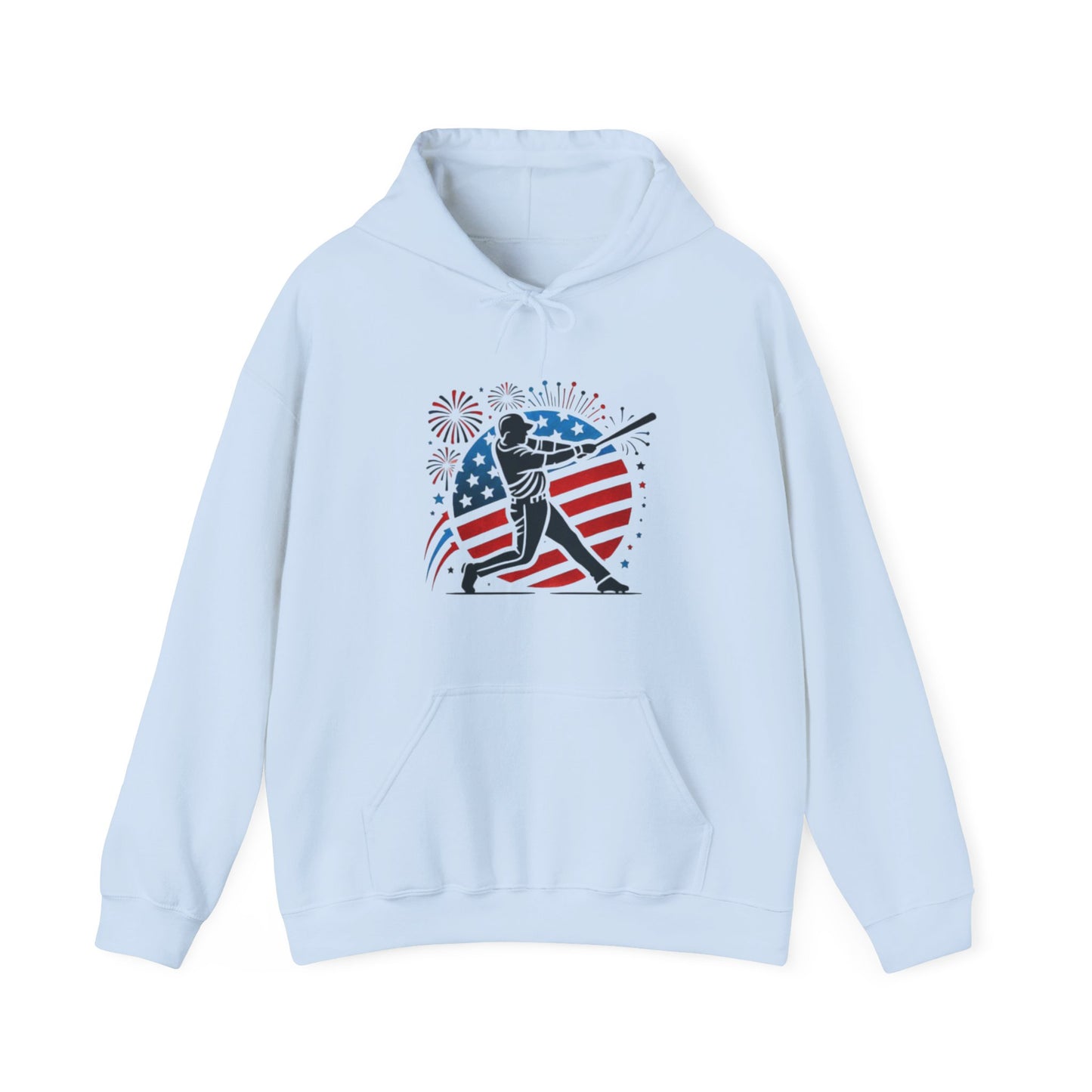 July 4th Baseball design [Unisex Heavy Blend™ Hooded Sweatshirt]