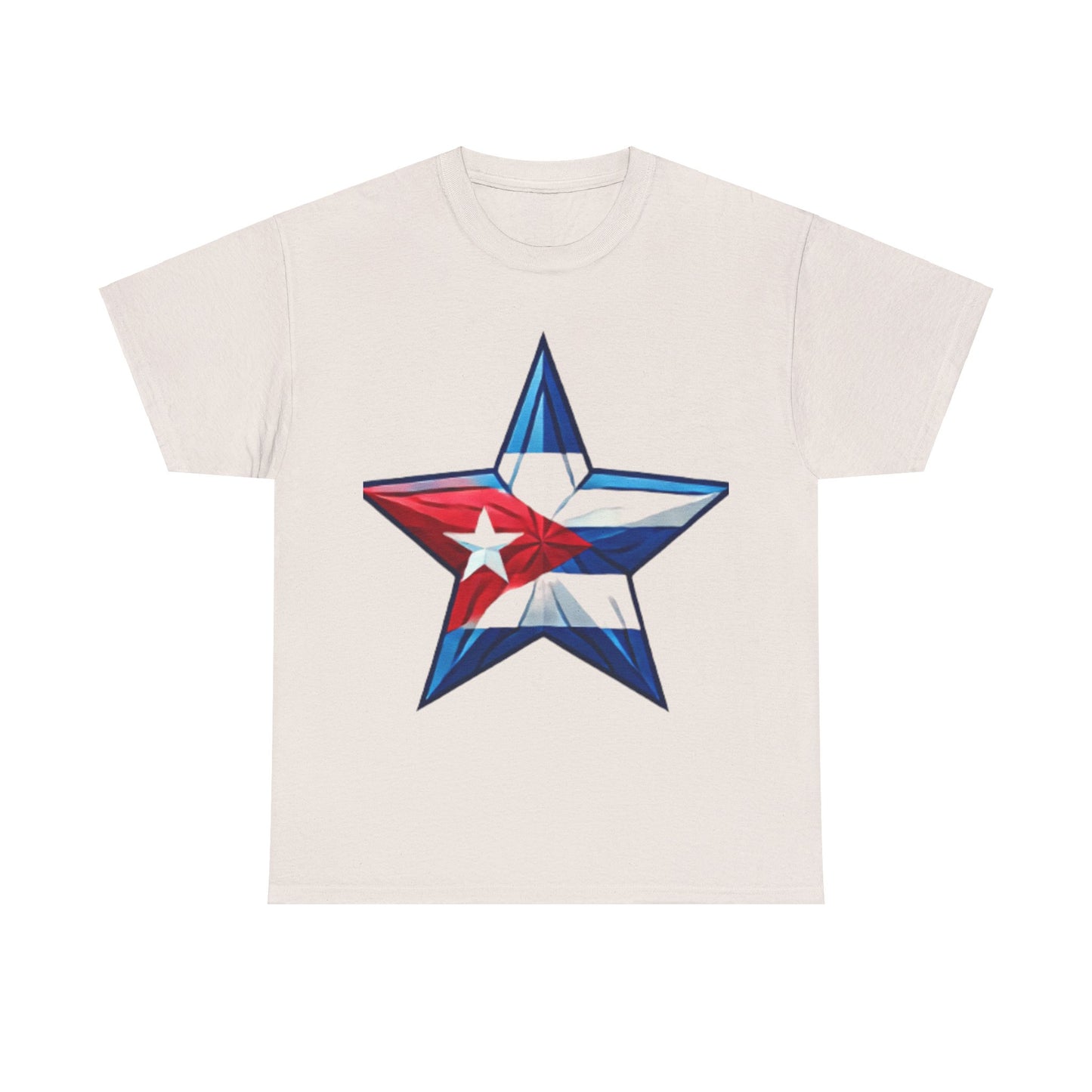 Cuban flag Design(Unisex Heavy Cotton Tee)