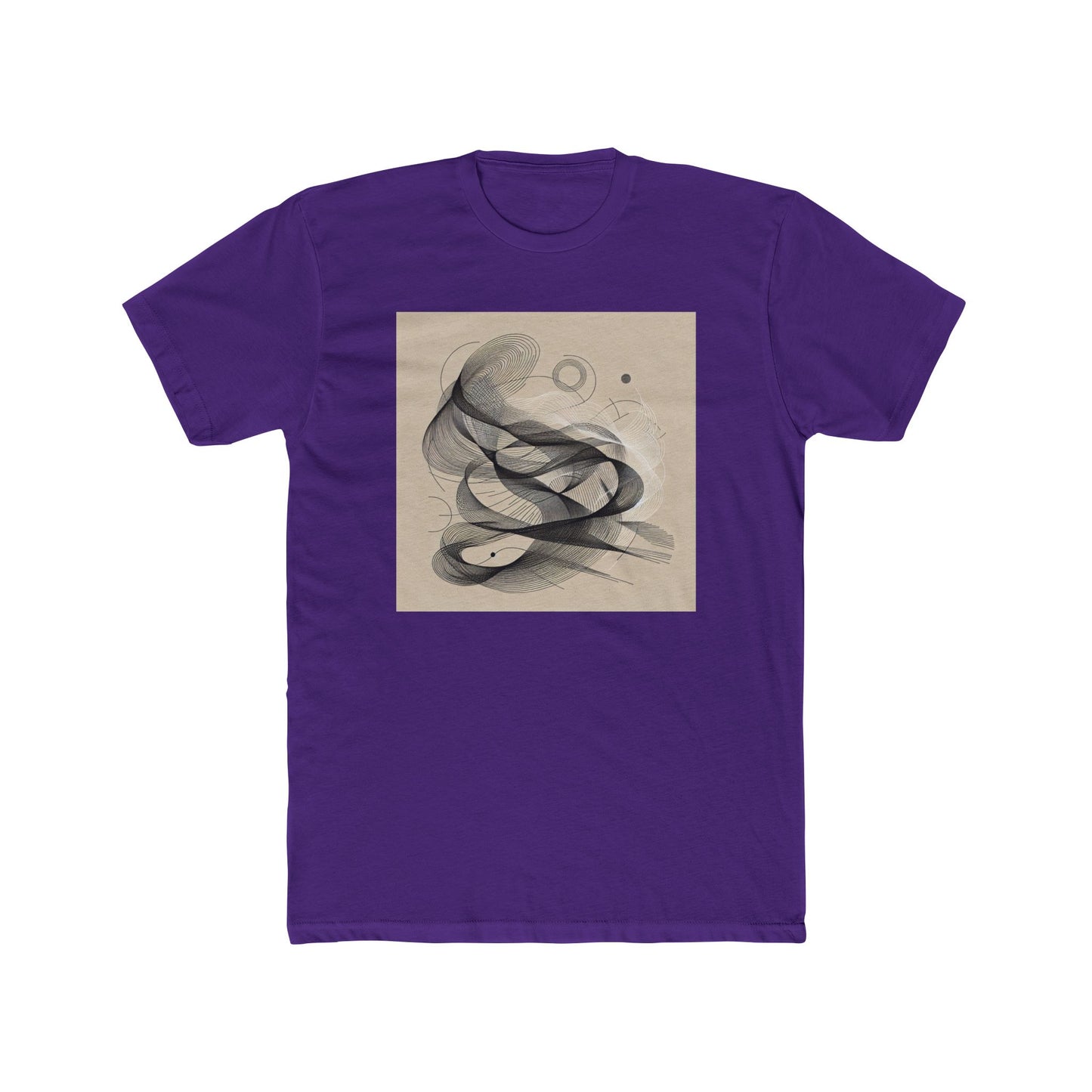 Rhythmic Waves: Textured Line Art in Motion T-Shirt