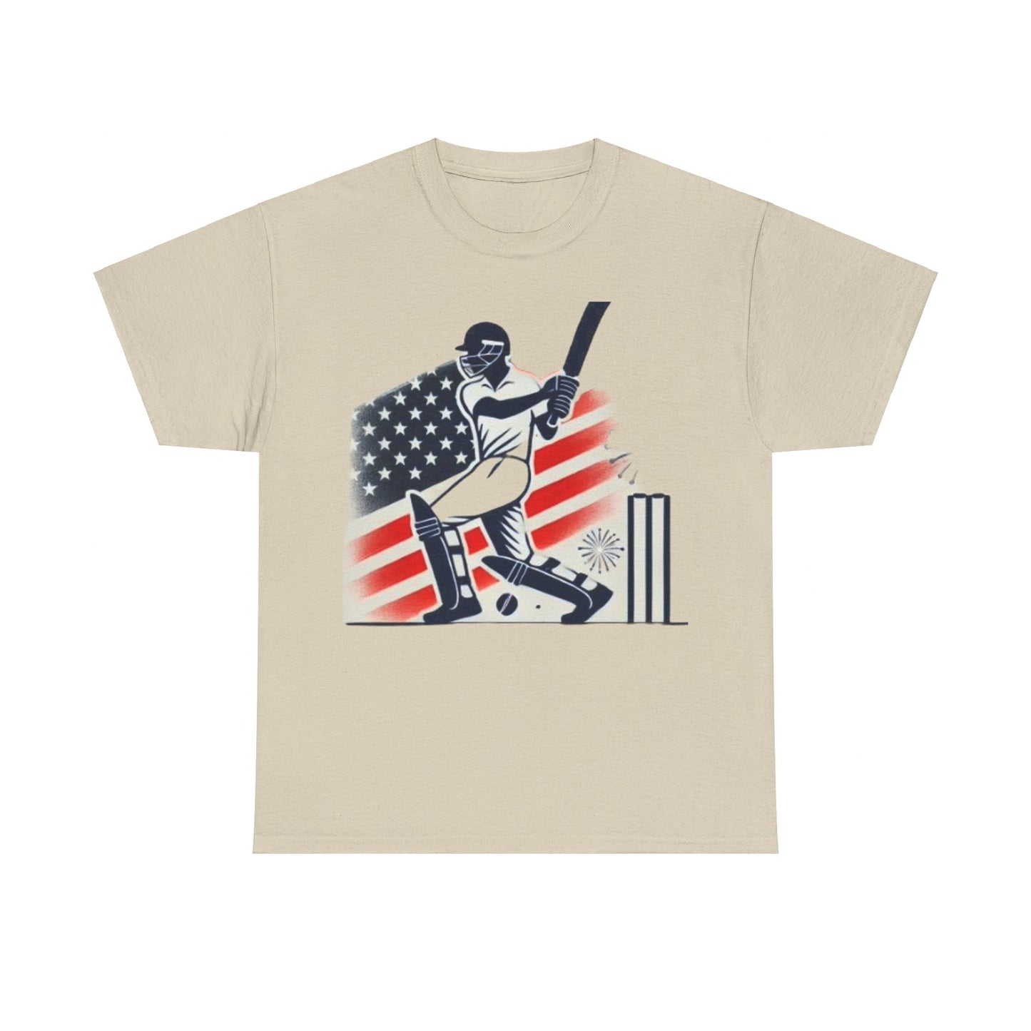 Cricket July 4th Design [Unisex Heavy Cotton Tee]