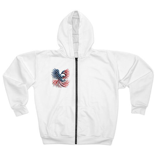 July 4th Design [Unisex Zip Hoodie (AOP)]