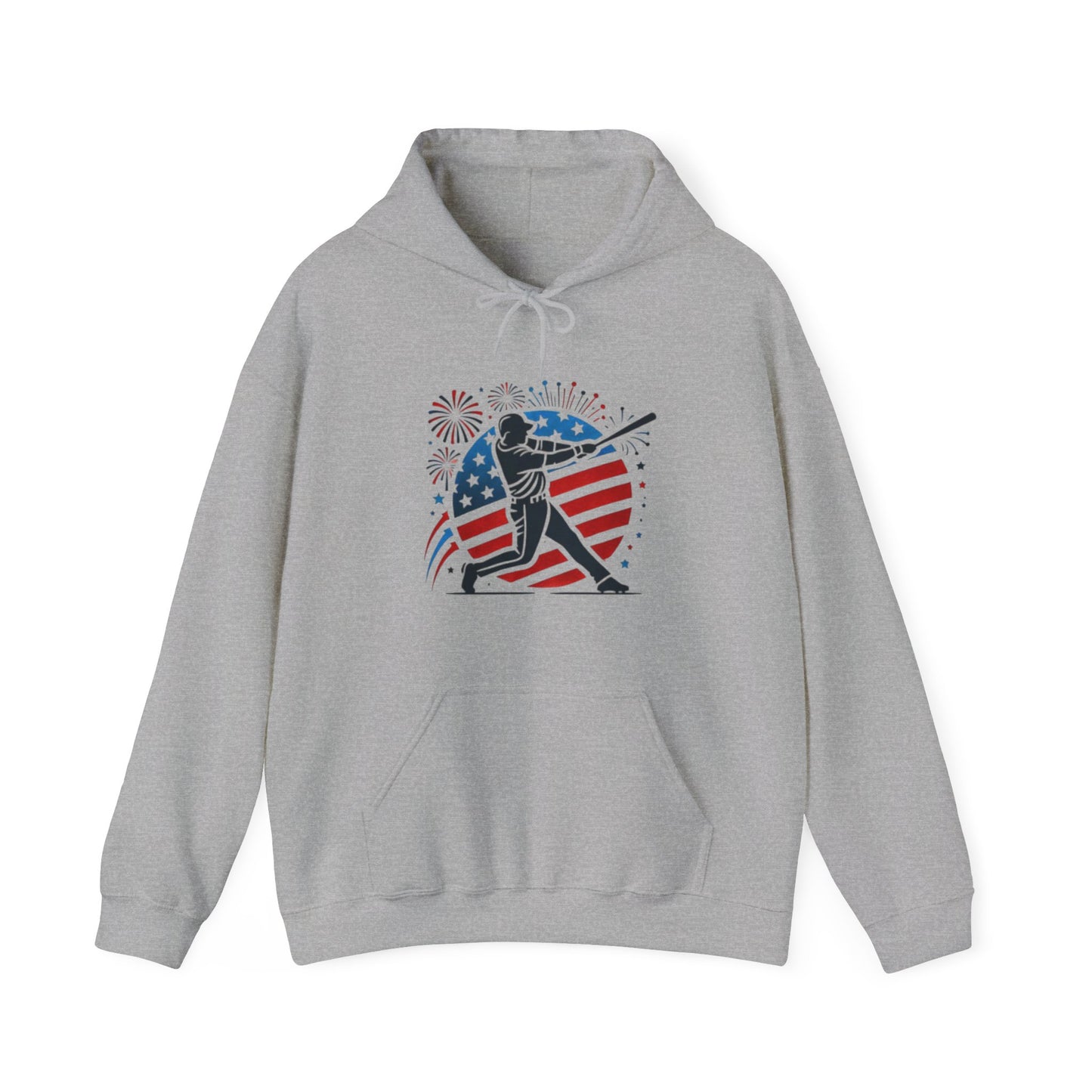 July 4th Baseball design [Unisex Heavy Blend™ Hooded Sweatshirt]