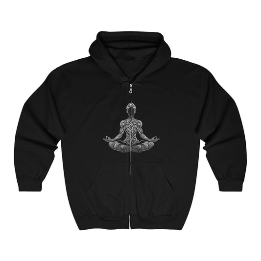 Meditation Design [Unisex Heavy Blend™ Full Zip Hooded Sweatshirt]