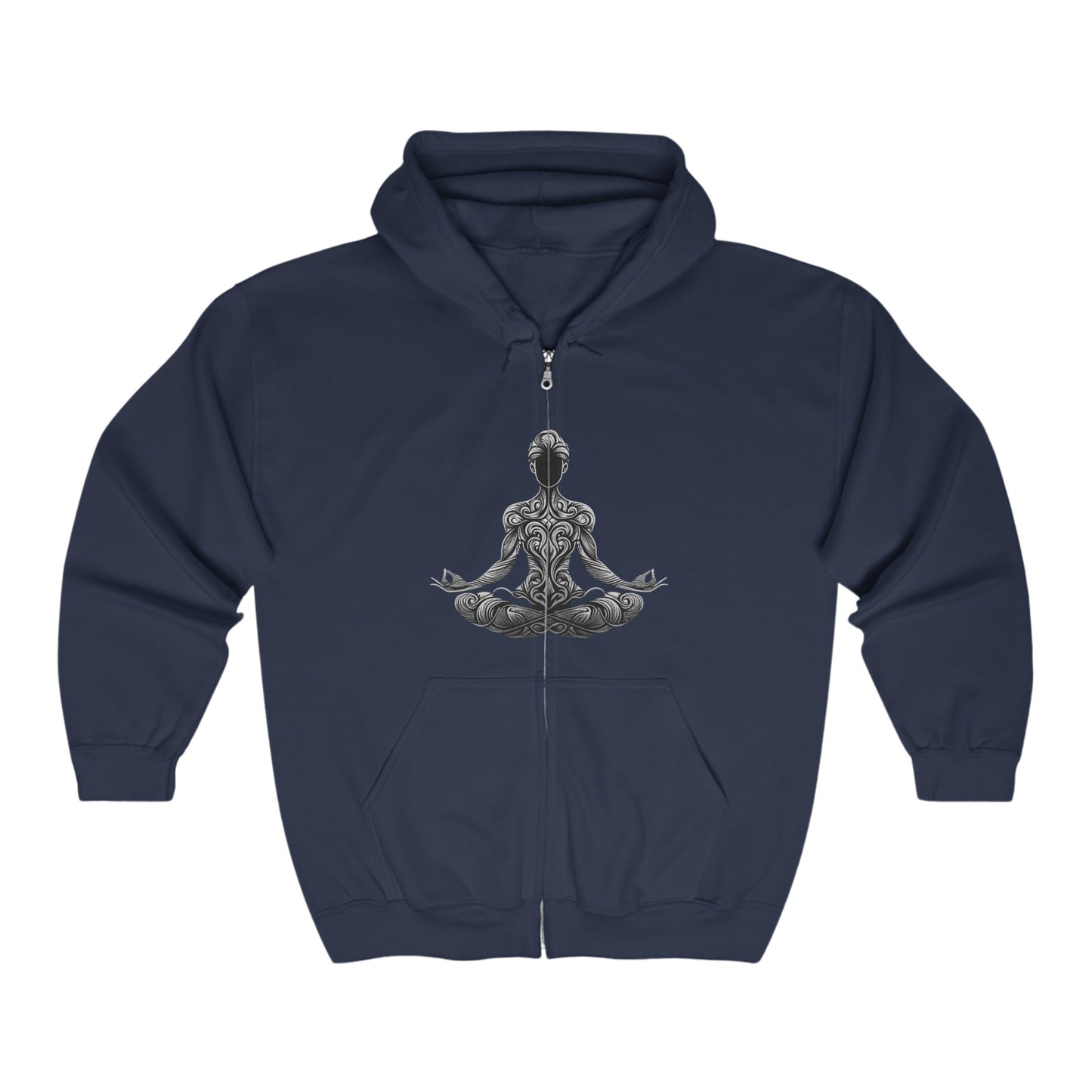 Meditation Design [Unisex Heavy Blend™ Full Zip Hooded Sweatshirt]