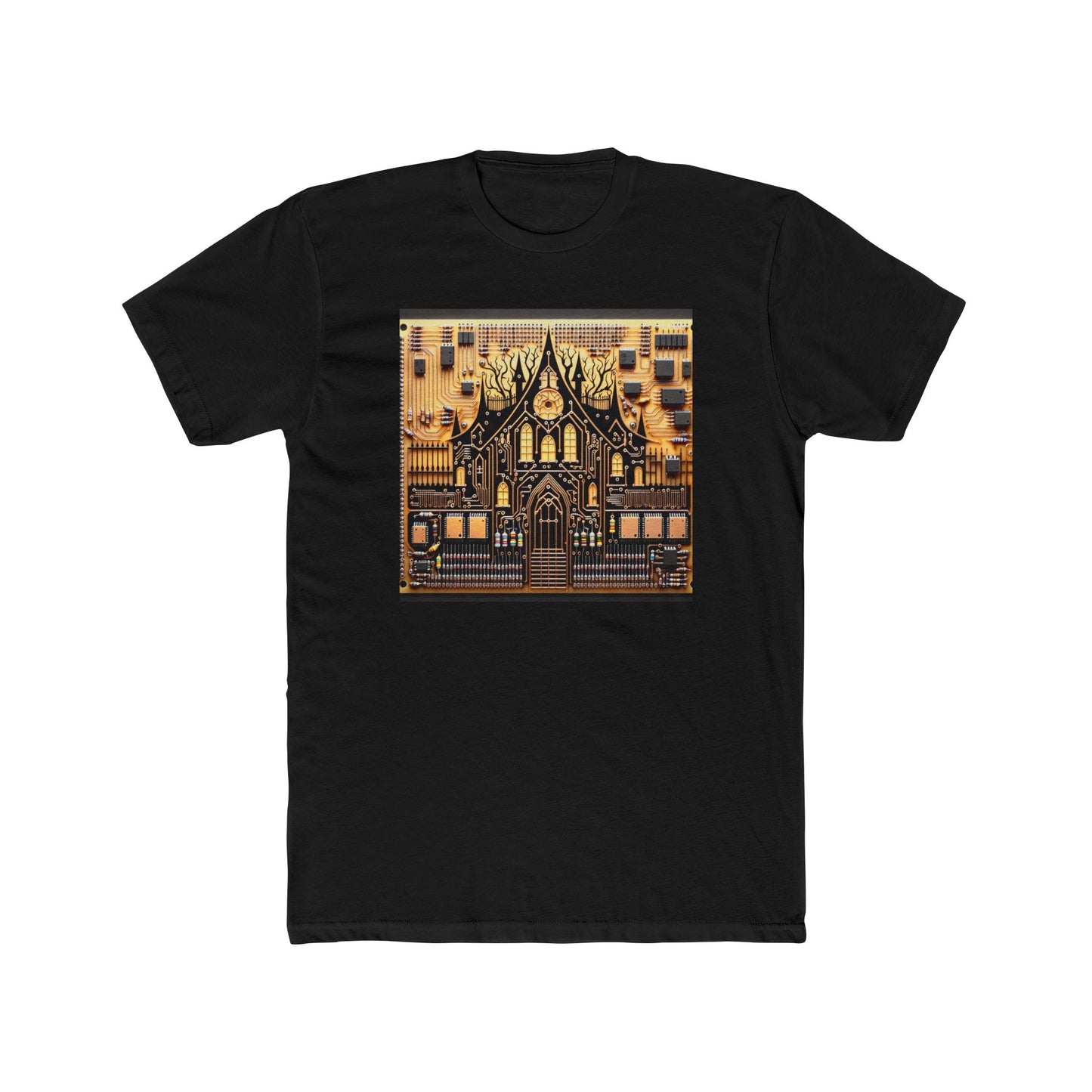 Ghostly Circuits: Tech Meets Terror in Style T-Shirt