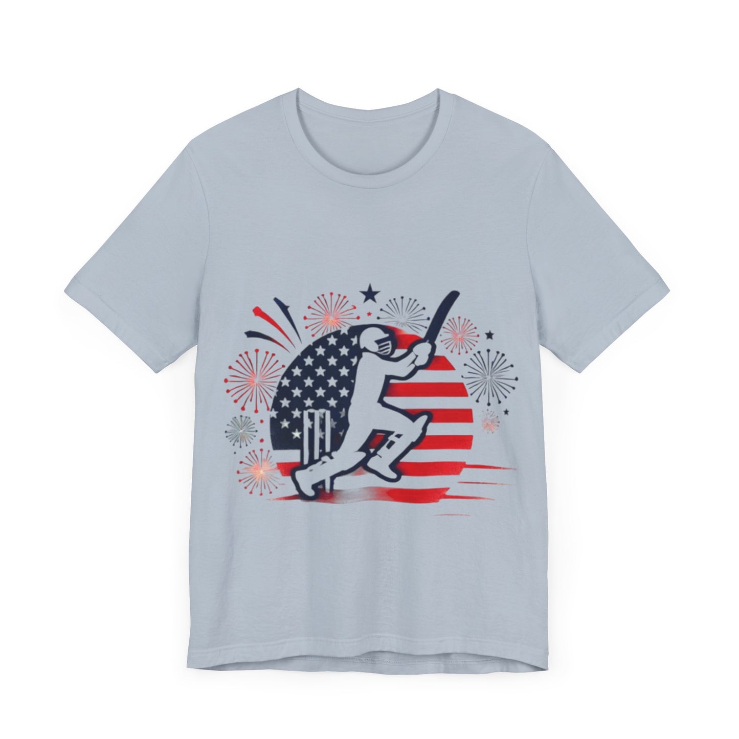 July 4th Cricket Design [Unisex Jersey Short Sleeve Tee]