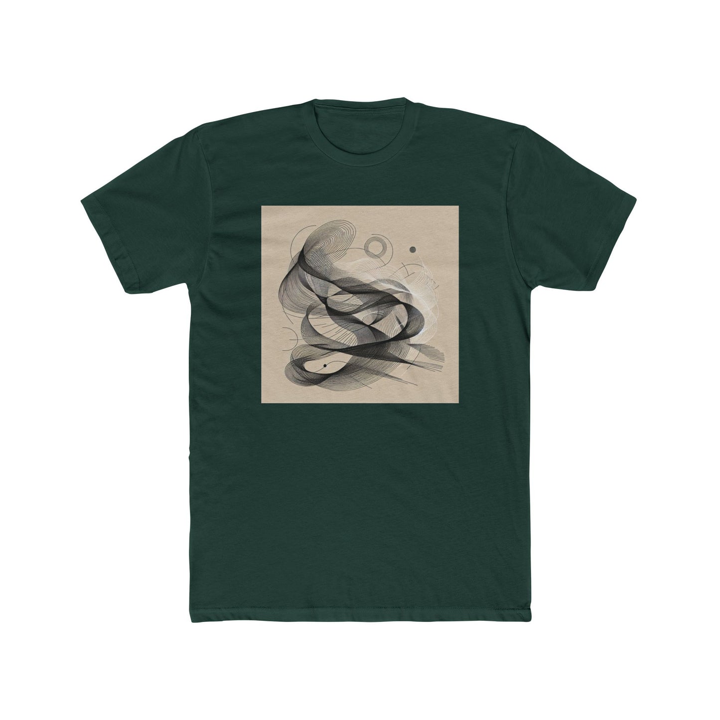 Rhythmic Waves: Textured Line Art in Motion T-Shirt