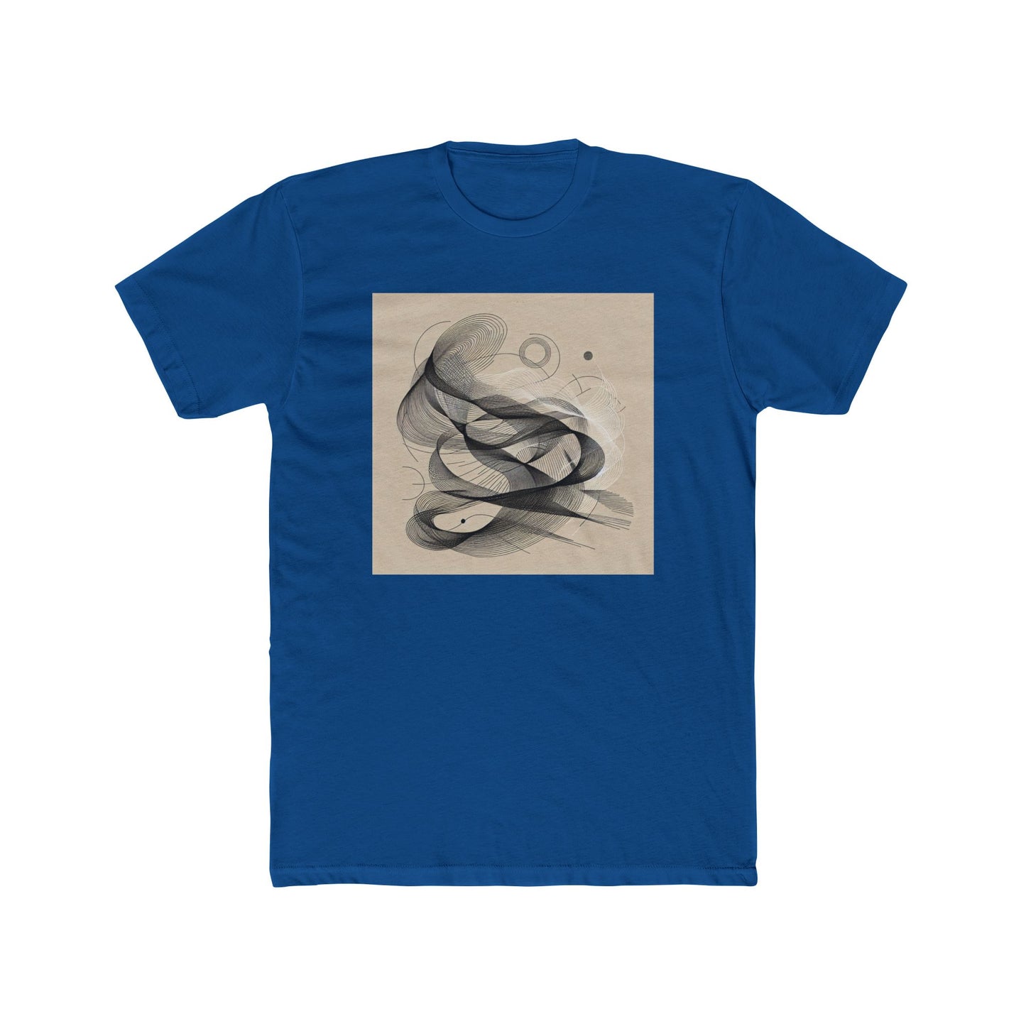 Rhythmic Waves: Textured Line Art in Motion T-Shirt