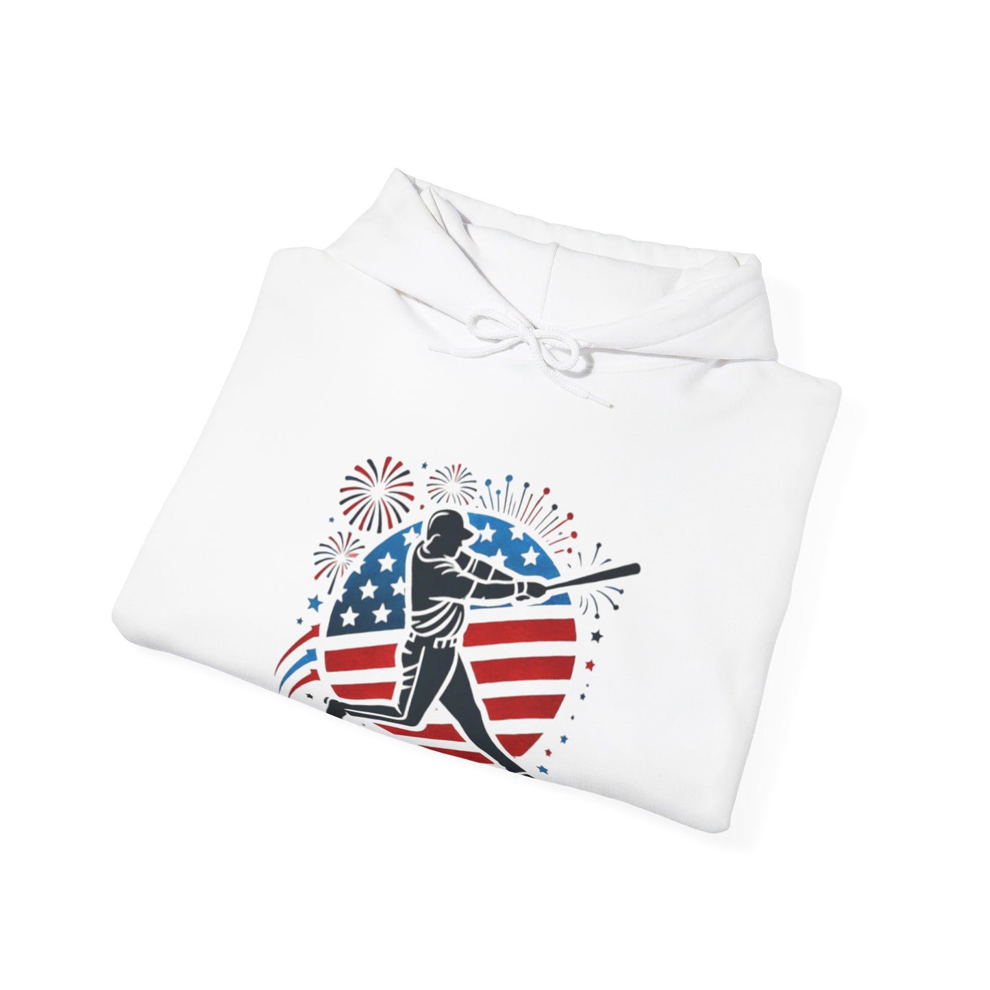 July 4th Baseball design [Unisex Heavy Blend™ Hooded Sweatshirt]