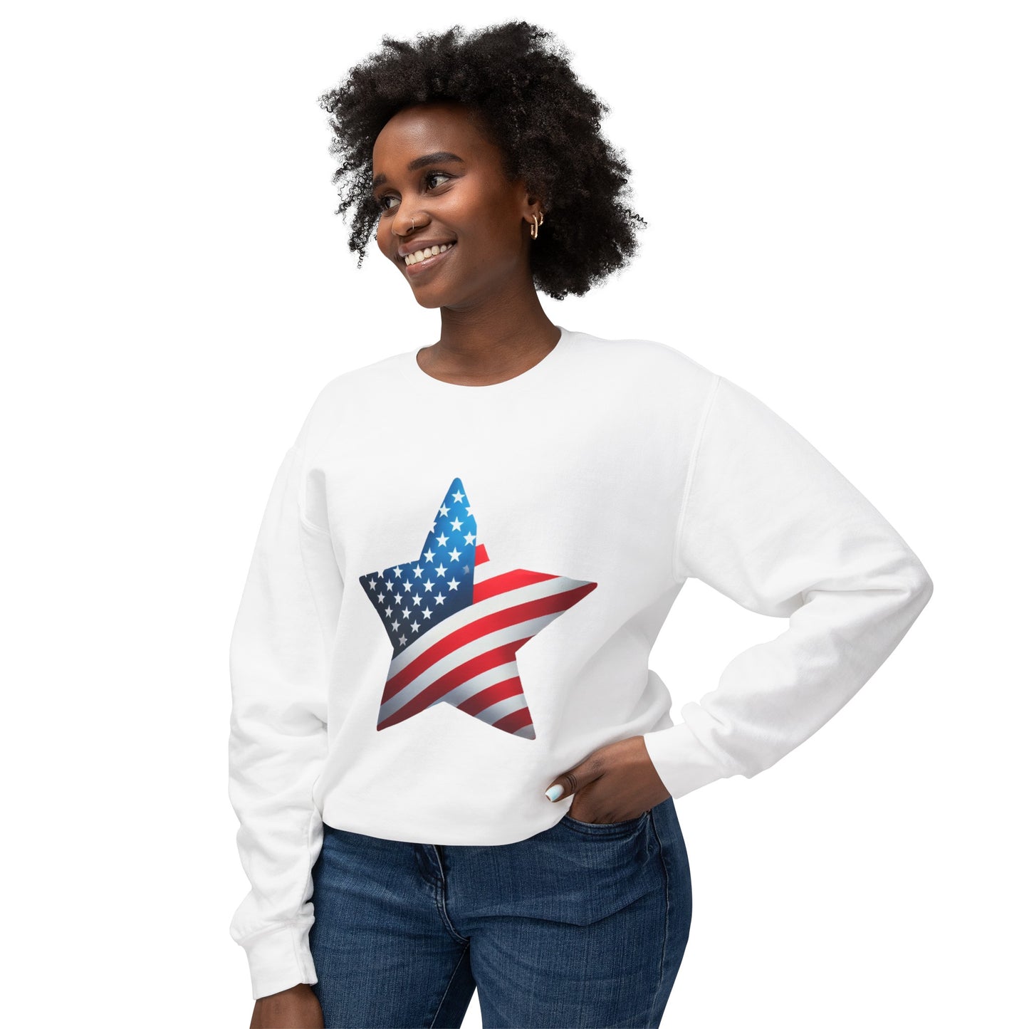 July 4th [Unisex Lightweight Crewneck Sweatshirt]