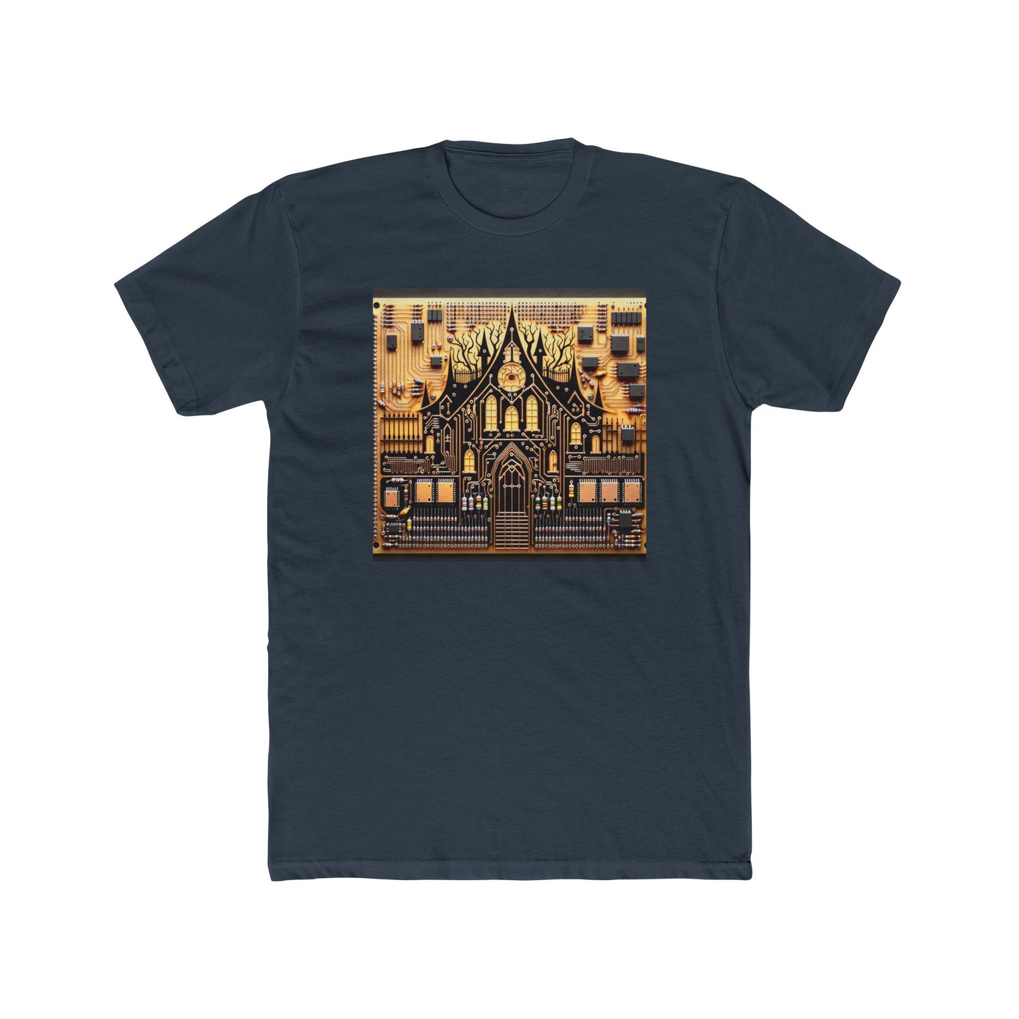 Ghostly Circuits: Tech Meets Terror in Style T-Shirt
