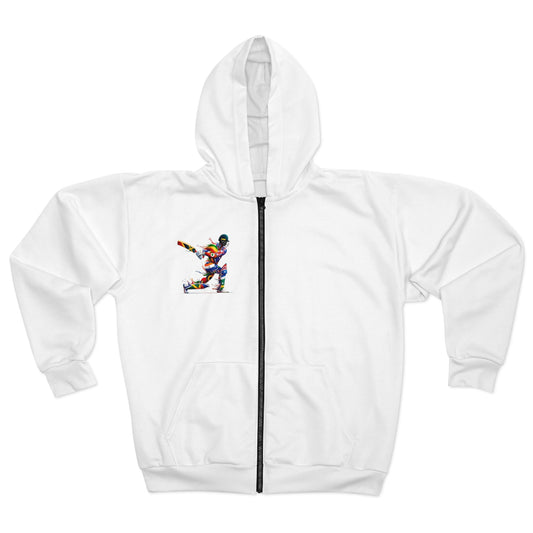 Cricket Design [Unisex Zip Hoodie (AOP)]
