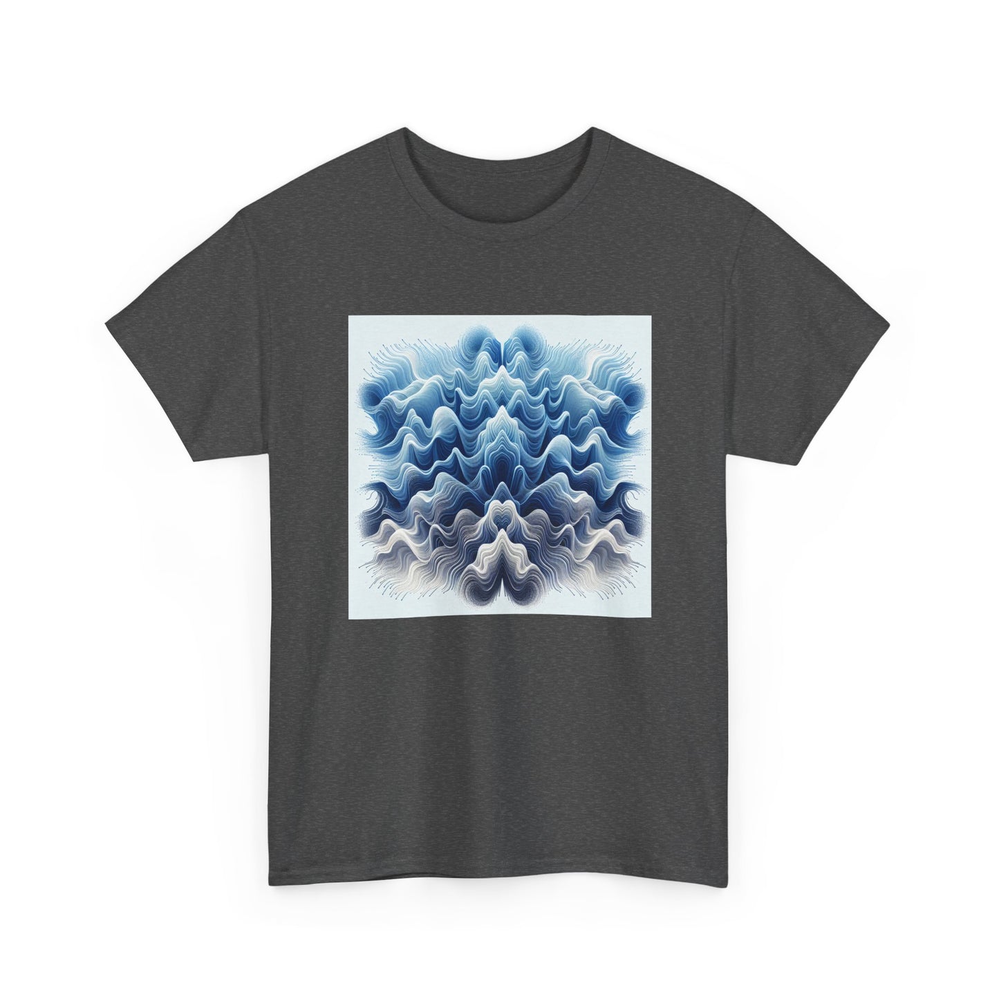 Surf the Waves: Blue Interference Artistry Tee T-Shirt