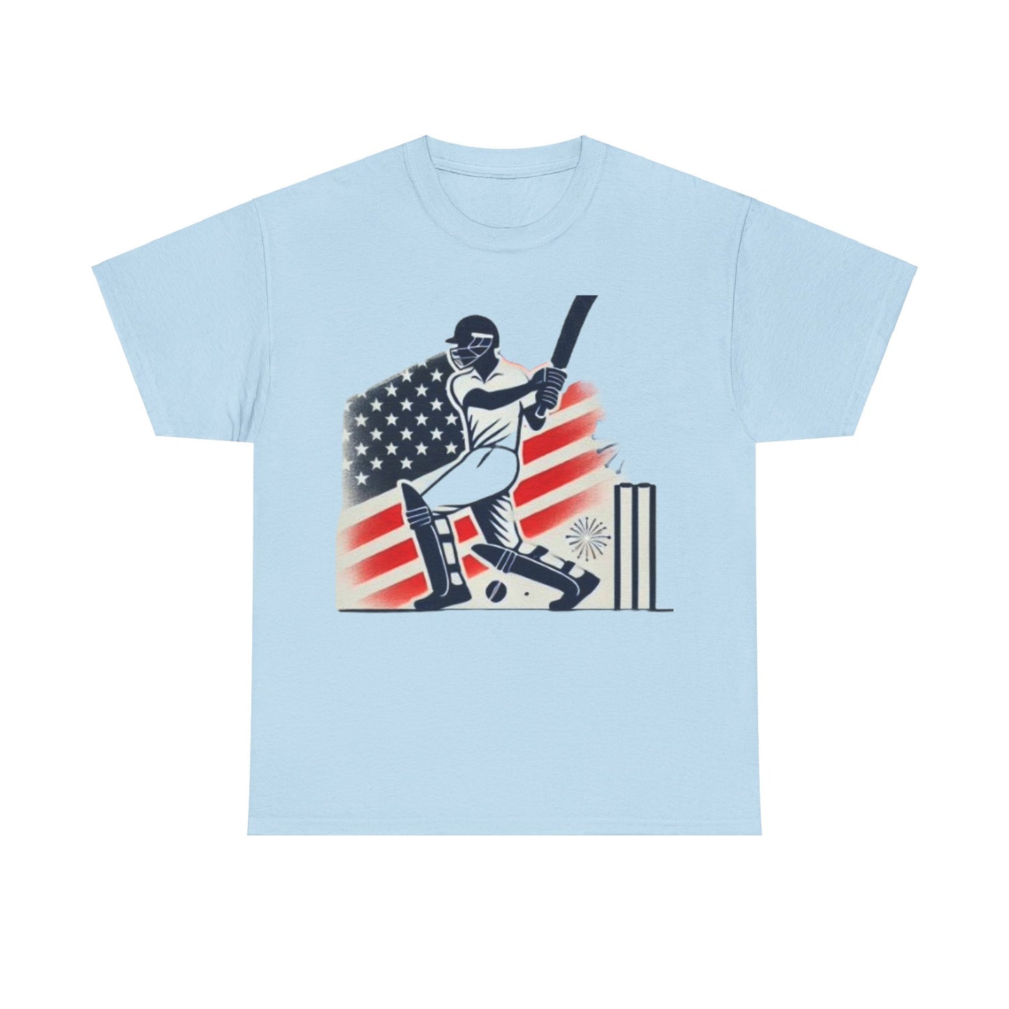 Cricket July 4th Design [Unisex Heavy Cotton Tee]