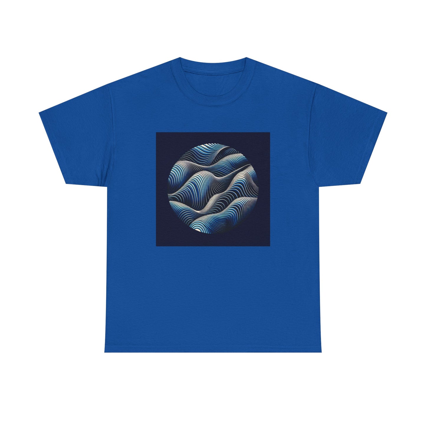 Blue Harmony: Ride the Wave of Patterns T-Shirt