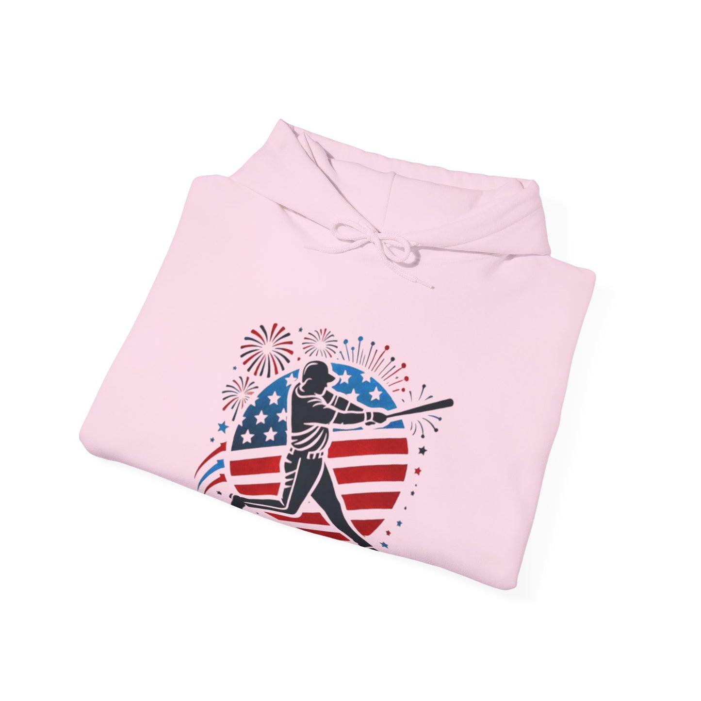 July 4th Baseball design [Unisex Heavy Blend™ Hooded Sweatshirt]