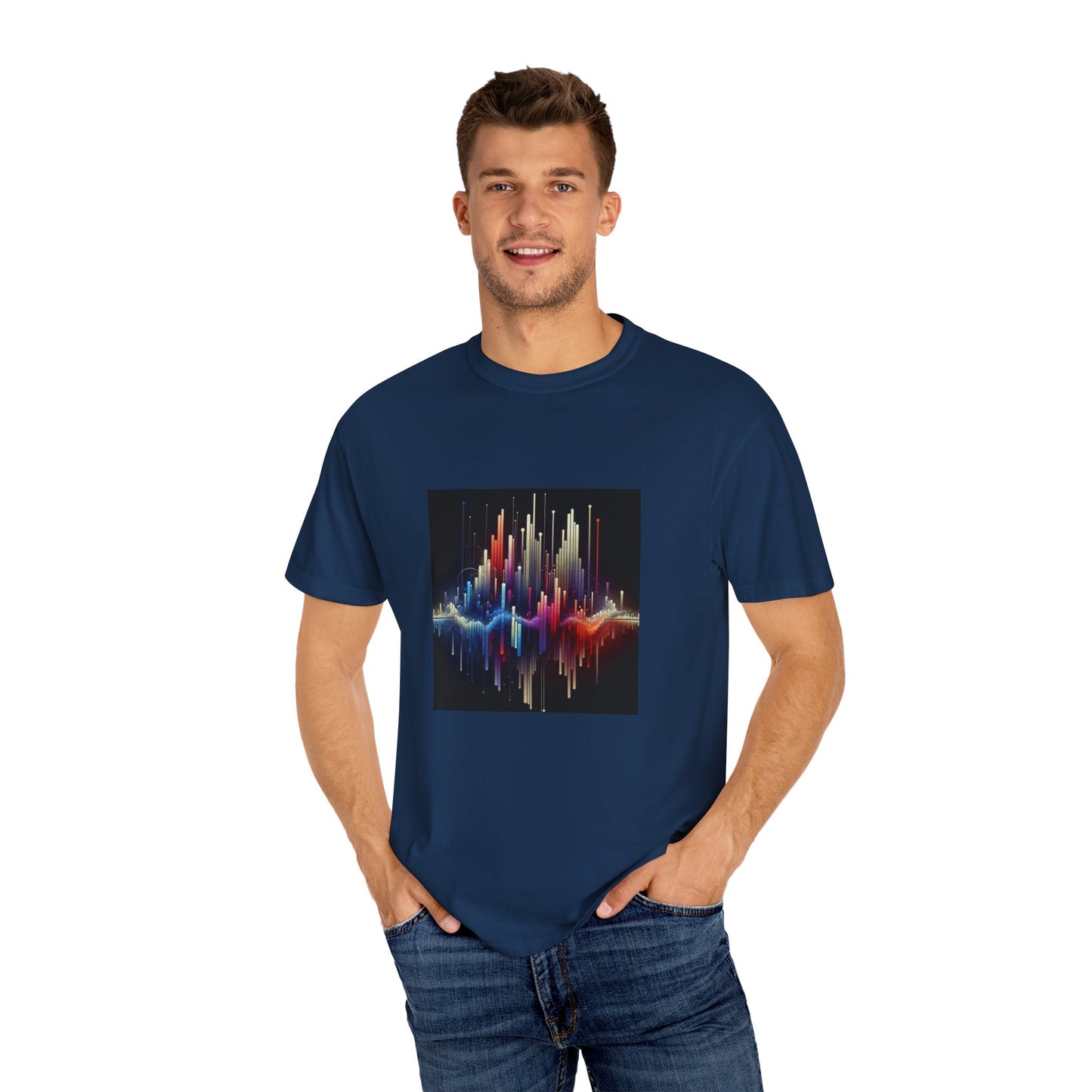 Symphonic Waves: Wearable Equalizer Art in Motion T-Shirt