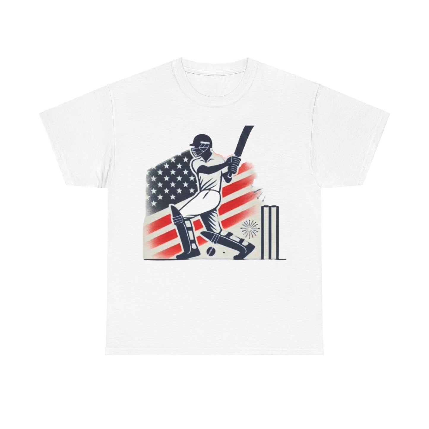 Cricket July 4th Design [Unisex Heavy Cotton Tee]