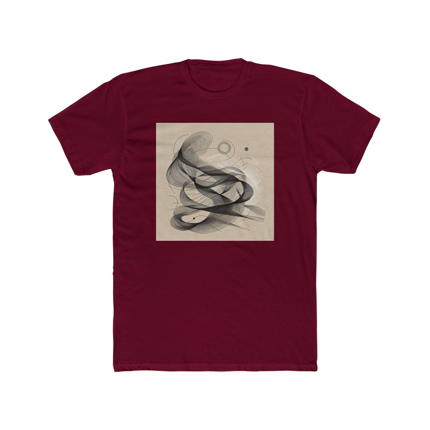 Rhythmic Waves: Textured Line Art in Motion T-Shirt