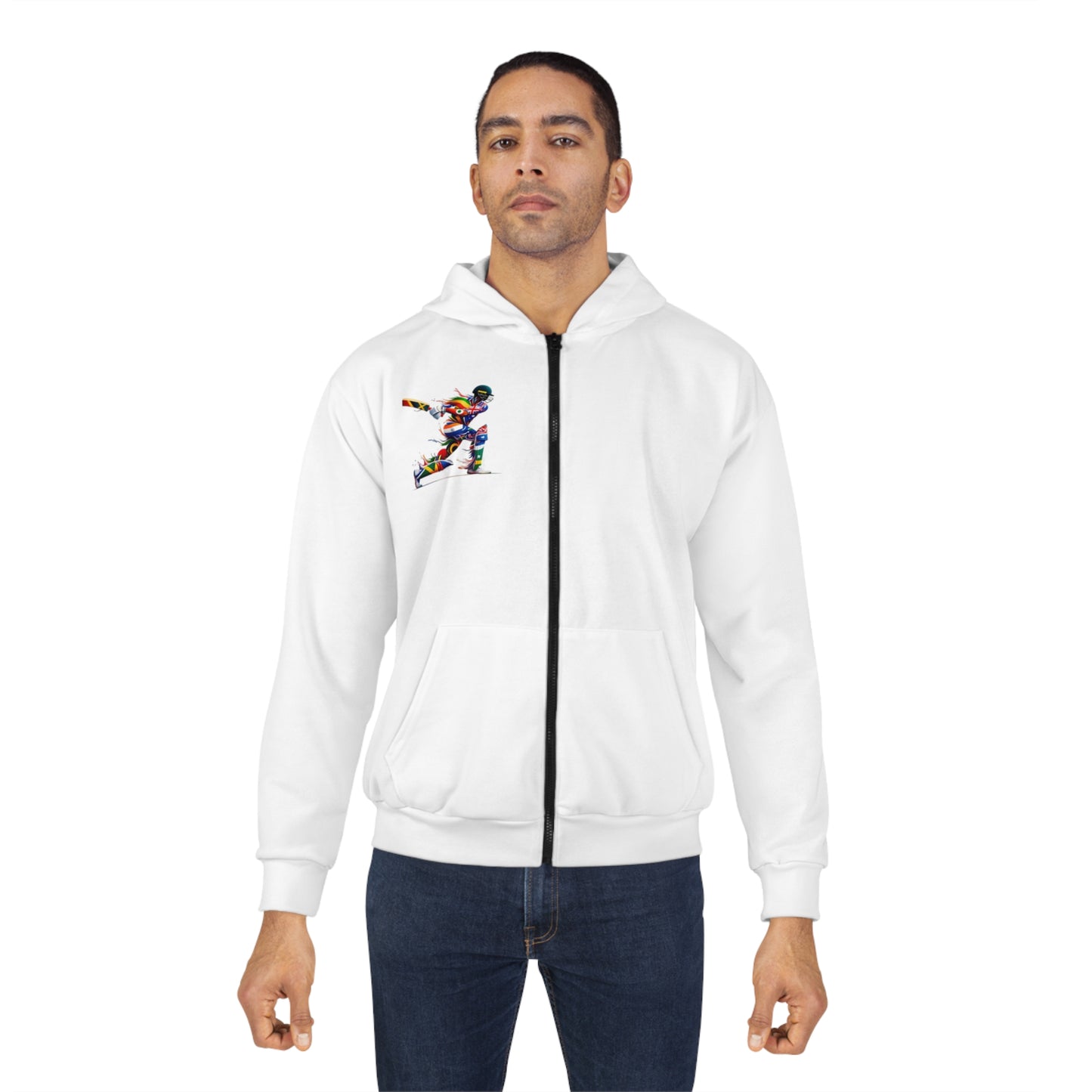 Cricket Design [Unisex Zip Hoodie (AOP)]