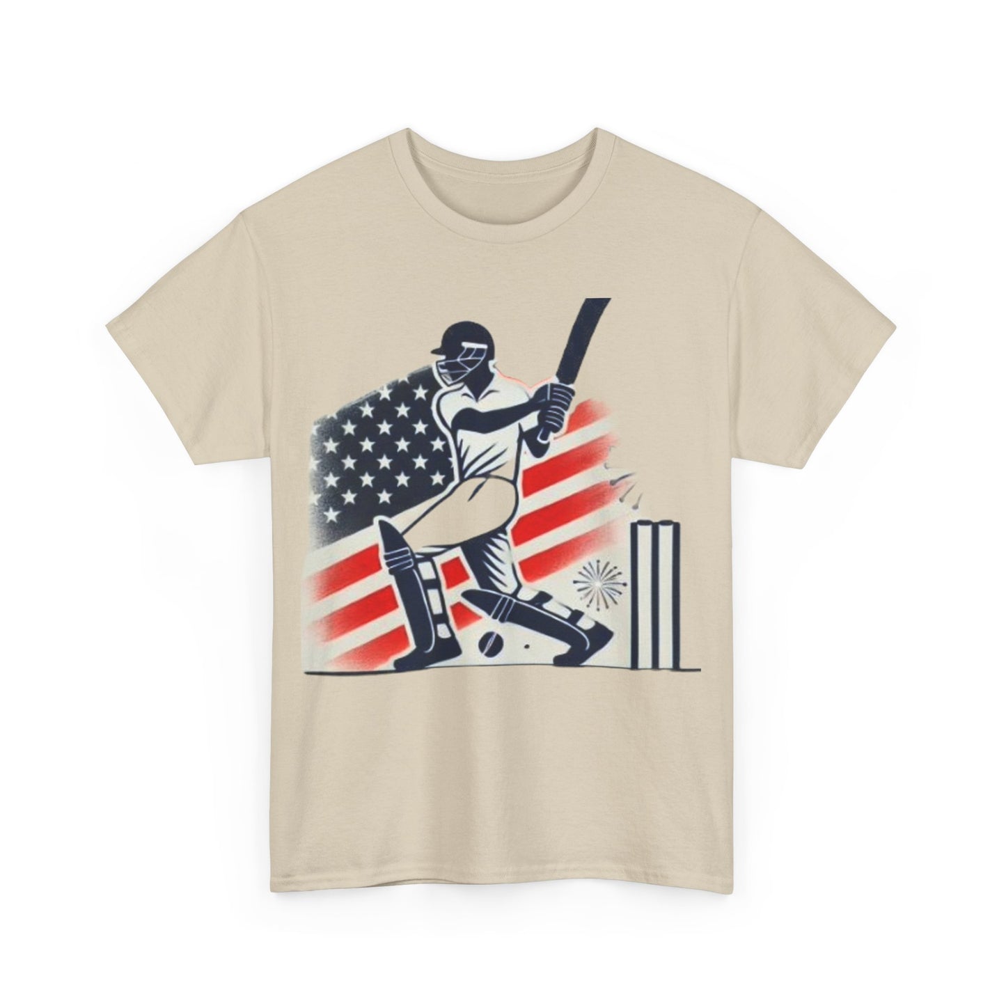 Cricket July 4th Design [Unisex Heavy Cotton Tee]