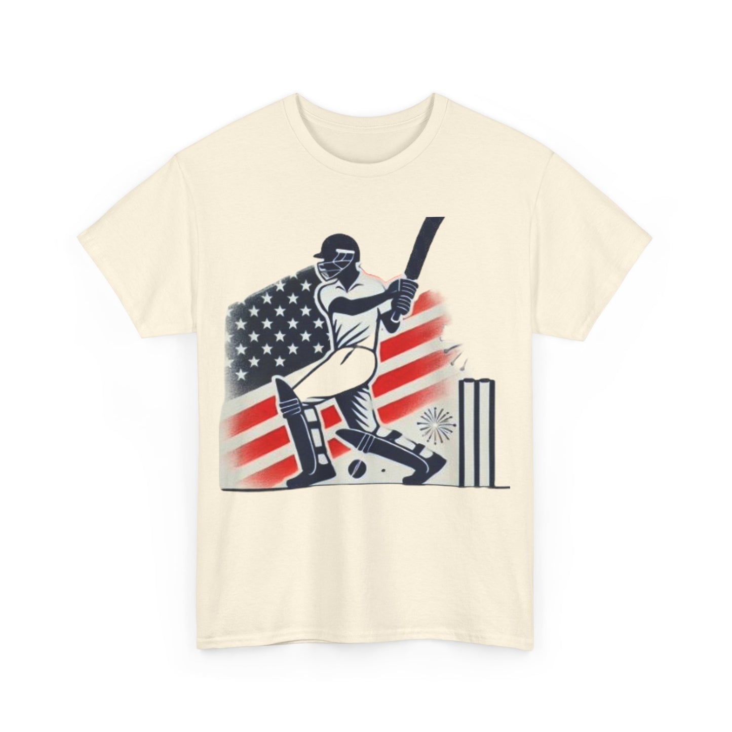 Cricket July 4th Design [Unisex Heavy Cotton Tee]