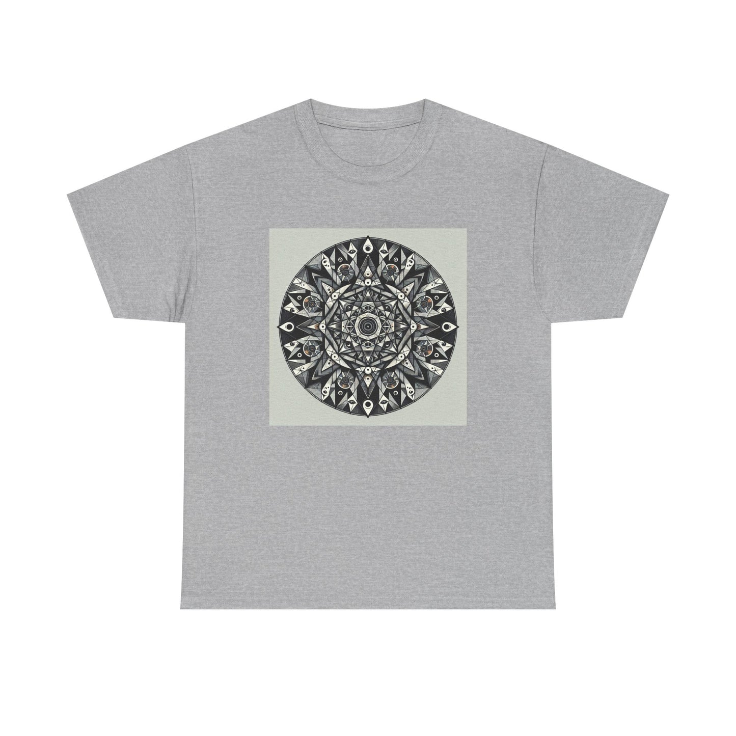 Spectral Triangles: Enchanting Mandala T-Shirt Magic T-Shirt