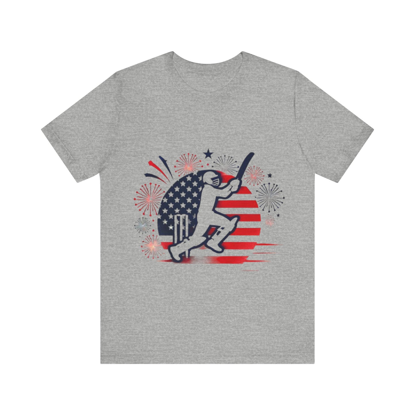 July 4th Cricket Design [Unisex Jersey Short Sleeve Tee]