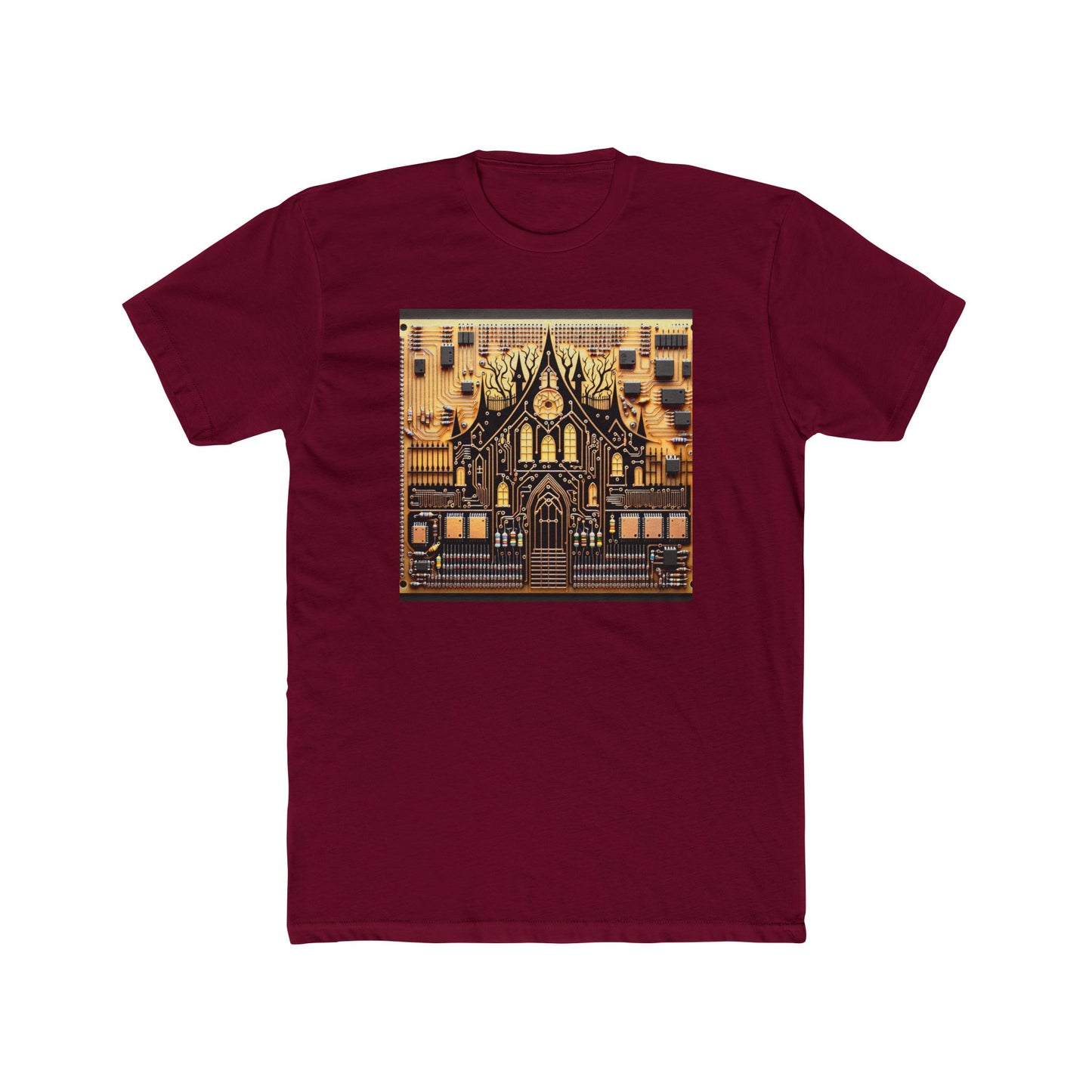 Ghostly Circuits: Tech Meets Terror in Style T-Shirt
