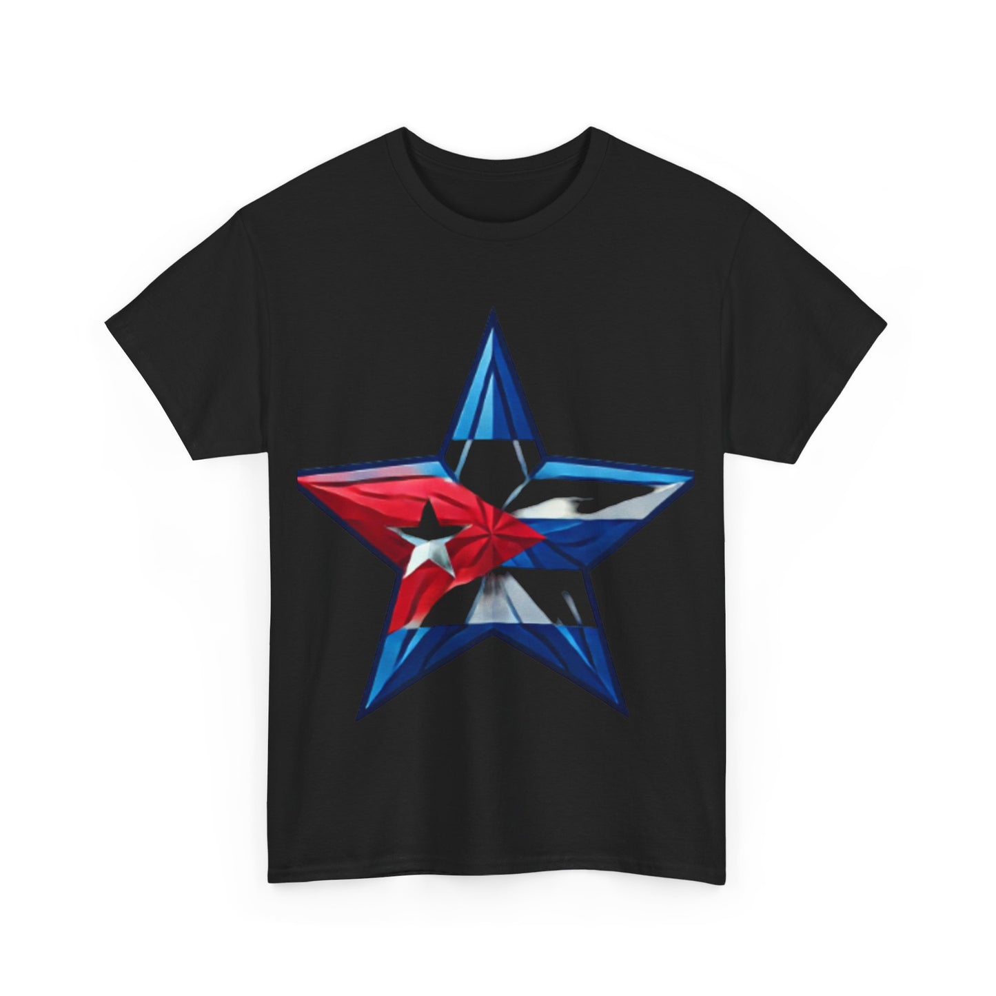 Cuban flag Design(Unisex Heavy Cotton Tee)